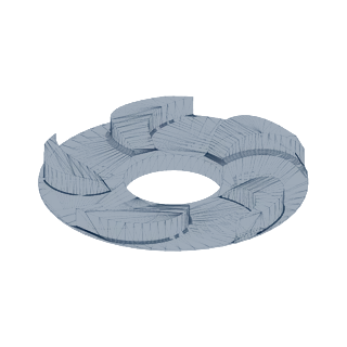 Hava pervanesi, 3D model görüntüsü, çapraz görünüş