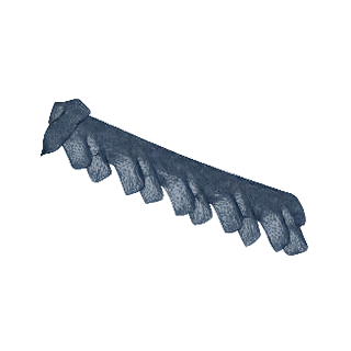 Tofaş ızgara ek çubuğu, 3D model görüntüsü, çapraz görünüş